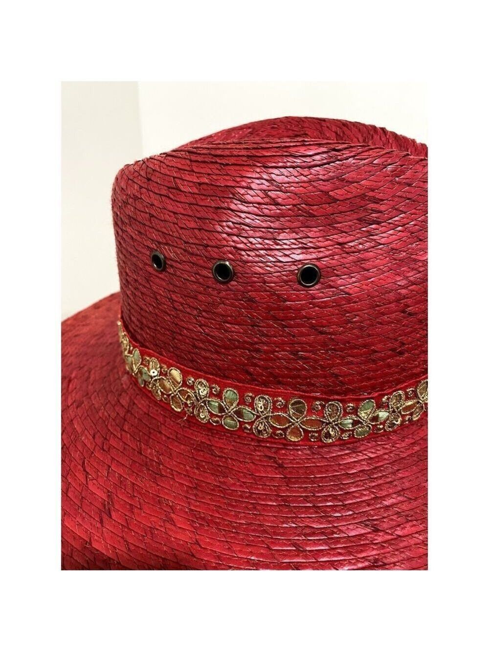 Paradise i5 Boutique Red Western Hat- (EUC) - Picture 6 of 8